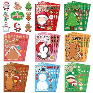 Christmas Stickers – DIY Christmas Crafts – Xmas Decorative Stickers for Holiday Decorations and Craft Supp…