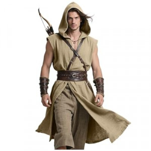 Joukavor Medieval Sleeveless Surcoat Renaissance Tabard for Men Halloween LARP