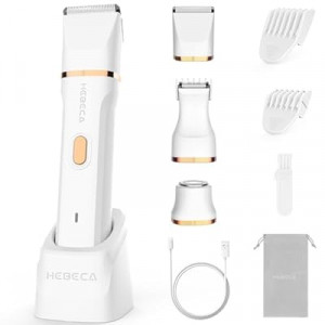 HEBECA Bikini Trimmer for Women, 3in1 Electric Razor for Women with Facial Trimmers & Intimate Shaver f…