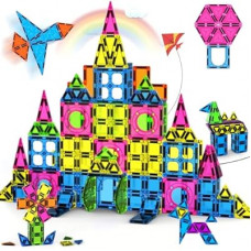 Ronqs 250 PCS 3D STEM Educational Magnetic Tiles for Kids Magnetic Blocks for Kids Magnetic Building B…