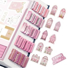 Bible Tabs with Unique Stickers, Laminated Bible Tabs for Women & Men, Christian Gifts, Large Print Bib…