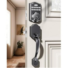 zafano Door Lock with 2 Lever Handles - Keyless Entry Door Lock, Electronic Keypad Deadbolt, Digital…