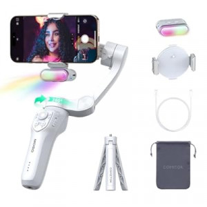 COMITOK Only for iPhone, MOGO [Apple MFi Certified] Gimbal Stabilizer for iPhone with Phone Cli…