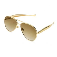 SODQW Gold Aviator Sunglasses for Women Men Trendy Designer Metal Sun Glasses with UV400 Metal Fra…