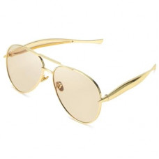 SODQW Gold Aviator Sunglasses for Women Men Trendy Designer Metal Sun Glasses with UV400 Metal Fra…