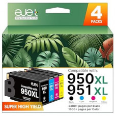 ejet 950XL and 951XL Ink Cartridges Combo Pack Compatible for HP 950 951 Ink Cartridges Combo Pack Use…