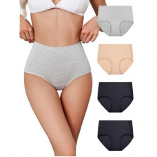 Ellychi Yii Women Cotton Cheeky Underwear - French High Cut Striped Panties