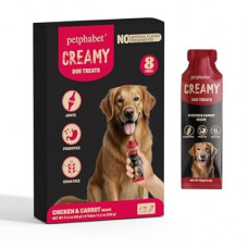 PETPHABET Lickable Squeeze Treats for Dogs, Creamy Puree Dog Food Meal Topper, Puppy Pouch Treats f…