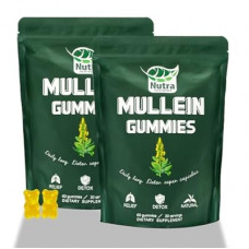 NutraNourish Mullein Gummies for Lung Detox 1000mg Mullein Leaf Herb Extract for Respiratory & Dige…