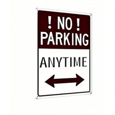 Carastora 'No Parking' Sign with Arrow - 8x12 Inch Metal Sign - Rust, Water and Fade Resistant - Easy to I…