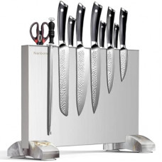 Nanbone Magnetic Knife Block Without Knives, Stainless Steel Magnetic Knife Holder Stand with S…