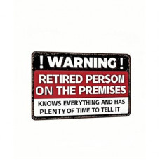 Carastora Funny Retirement Sign – 8x12 Inch Tin Sign with Humorous Message – Perfect fo…