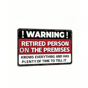 Carastora Funny Retirement Sign – 8x12 Inch Tin Sign with Humorous Message – Perfect fo…