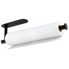 Yarmchahk Paper Towel Holder, Wall Mount or Self Adhesive, SUS304 Stainless Steel Black Paper Towel H…