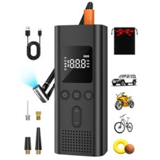 AIRSURE Tire Inflator Portable Air Compressor, 150 PSI Fast Inflation Cordless Air Pump with LED Light,…