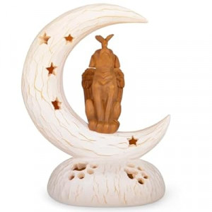 VOFSTAND Dog Memorial Gifts for Loss Dog on Moon, Handcrafted Resin Sculpture, Perfect Sympathy…