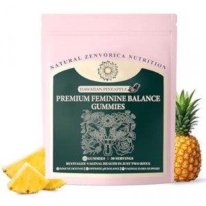 Zenvorica Pineapple Gummies for Women pH - Feminine Balance Gummies for Odor and Flora Healt…