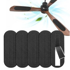 2026 Upgrade 5pcs Ceiling Fan Filters for Blades Easy-Stick Strong Fixity Activated Coconut Carbon Fan Filte…