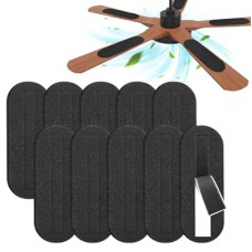 2026 Upgrade 10pcs Ceiling Fan Filters for Blades Easy-Stick Strong Fixity Activated Coconut Carbon Fa…