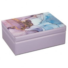 Palinna Glass Jewelry Box for Women Girl Wife-Jewelry Organizer Storage Case With Velvet Lining For Earring…