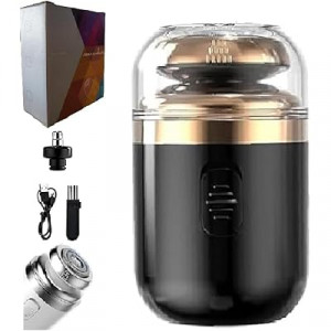 Mini Electric Travel Shaver for MenRechargeable Rotary Shaver WashablePocket Size Shaving Razor…