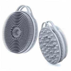 2 in 1 Silicone Body Scrubber, Anti Cellulite Massage Scrubber, Exfoliating Shower Brush for Men &…