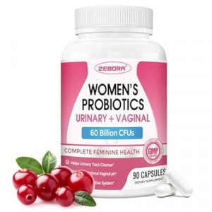ZEBORA Probiotics for Women, Vaginal Probiotic with Cranberry, Organic Prebiotics, D-Mannose, & V…