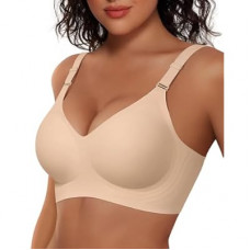 Vertvie Womens Wireless Bras No Underwire Push Up Bra Seamless Supportive Full Coverage Everyday…