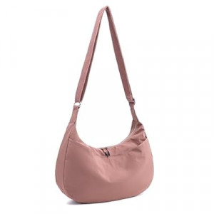 Lightweight Crescent Bag Nylon Crossbody Bags for Women Multi-Pocket Sling Hobo Luna Bag Wome…