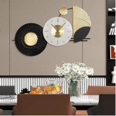 Tiuposr 35x16 Inch Modern Large Wall Clock Silent Battery Operated -Decorative Analog Clocks for Living…