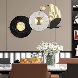 Tiuposr 35x16 Inch Modern Large Wall Clock Silent Battery Operated -Decorative Analog Clocks for Living…