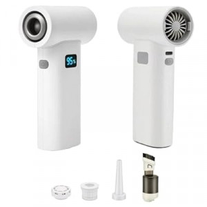 SHOWSUN Portable Handheld Fan, 3-in-1 80,000 RPM Turbo Fan with 6 Speeds, USB-C Rechargeable Batter…