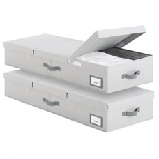 GRANNY SAYS 2 Pack Large Under Bed Storage, Underbed Organizer with Flid-Top Lid for Bedroom, Grey…