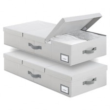 GRANNY SAYS 2 Pack Under Bed Storage, Underbed Organizer with Flid-Top Lid for Bedroom, Grey Clot…