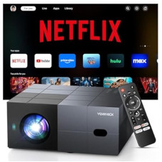 4K Projector with Built-in Apps, 1500 ANSI/Compatible with Netflix/Dolby Audio Smart Projector with WiFi 6 a…