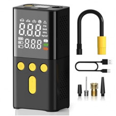 BAIPENY Portable Tire Inflator for Car 150 PSI, 4X Faster Car Tire Pump with Pressure Gauge, Large Dual Digital…