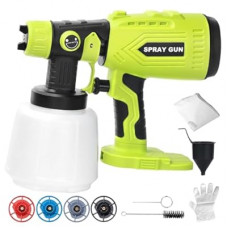 Paint Sprayer Compatible with Roybi 18V Lithium Battery, Cordless Paint Sprayer HVLP Spray Gun with Copp…