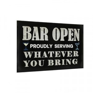 Carastora Vintage Bar Wall Decor Sign - 'Bar Open' for Home Bar, Club, Kitchen - Fun Gift for Beer Lovers, 8…