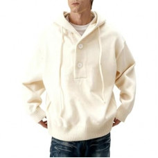 Bakyarder Hoodies for Women Men Oversized Pullover Solid Color Ribbed Hooded Casual Sweaters Tops Whit…