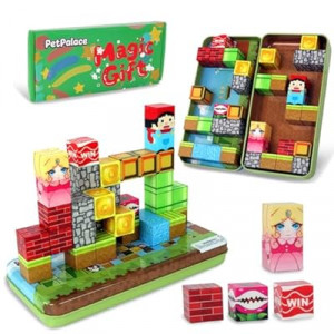 PetPalace Mini Magnetic Blocks - Travel Magnetic Blocks with Portable Iron Box, STEM Magnetic Building T…