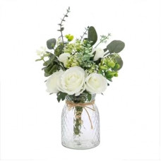 Artificial Silk Roses in Vase,Real Touch Flowers,for Room Decor Aesthetic,Home Decor,Room Decor,…