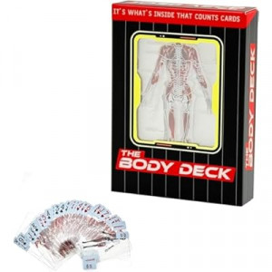 The Body Deck Transparent Playing Cards, 3D Human Anatomy Design, 54 Educational Skeleton Cards, Wat…