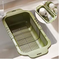 Dish Drying Rack for Kitchen Counter, Retractable Draining Basket in Sink Dish Drainers, Multipurpose Dish Dr…