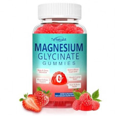 Magnesium Glycinate Gummies 400mg, Sleep & Relaxation Support, Sugar Free Vegan Magnesium Gum…