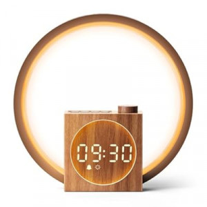 Dreamegg Sunrise Alarm Clock - Sound Machine for Sleep, 12 Ambient Colors &20-Level Dimmable Night…