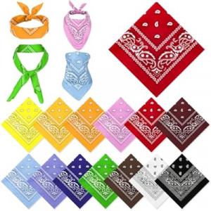 TOPTOYBOX Bandanas Bulk, 80Pcs Bandana, Bandanas for Men Women, Cowboy Handkerchief for Party Fav…