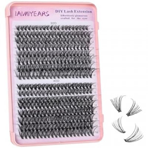 Lash Clusters Wispy 10-18mm 320pcs Volume Lash Extensions D Curvature Individual Lashes DIY Eye…