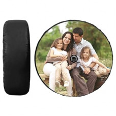 Klsify Custom Spare Tire Cover with Backup Camera Hole, Personalized Car Wheel Protector Photo Logo Te…