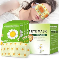 30 Packs Steam Eye Mask Chamomile,Warm Compress for Dry Eyes Sleep Mask,Hot Auto Heated E…