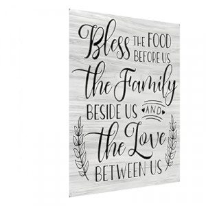 Carastora Vintage Metal Tin Sign - Thanksgiving Food and Family Decor, for Shelf or Counter, Farmhouse Sty…